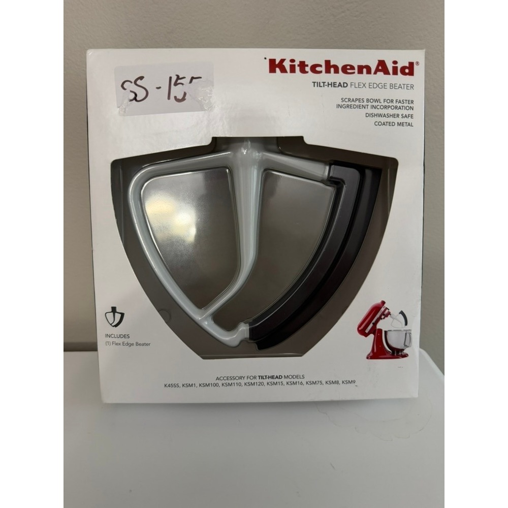 KitchenAid Flex Edge Beater Tilt-Head Mixer Accessory White Grey NWT